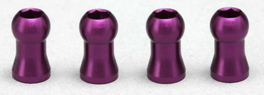 Yokomo Shock Mounting Ball (4pc) for Big Bore Shock (Purple)