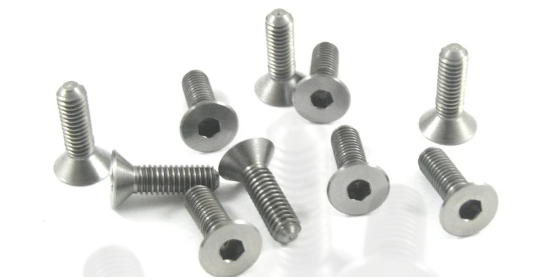 T-works 64 Titanium Hex. Countersink Screw 3mm x 6mm (10pcs)