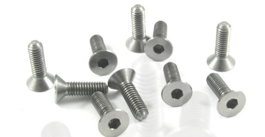 T-works 64 Titanium Hex. Countersink Screw 3mm x 8mm (10pcs)