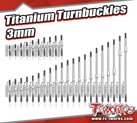 T-works 64 Titanium Turnbuckles 3mm x 61mm