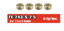 T-works Brass Washer for Suspension Arm 3 x 7.5 x 2.5mm (4pc)