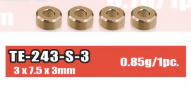 T-works Brass Washer for Suspension Arm 3 x 7.5 x 3mm (4pc)