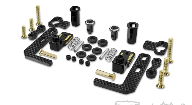 T-works Easy-Snap Battery Holder Set (Xray X4'23/22, T4) Brass