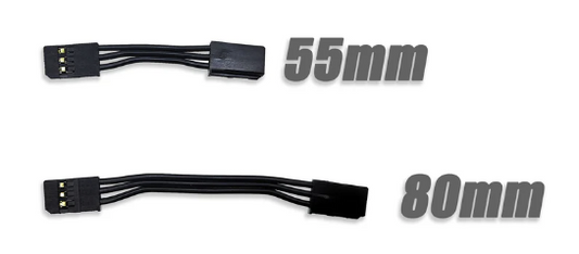 T-works Flexible extension with Futaba Leads 80mm 1pc