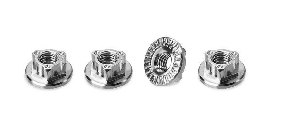 T-works 64 Titanium Ultra Light Weight Serrated M4 Wheel Nuts (4pc)