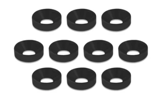 T-works Aluminum M3 Countersink Washer (Black) 10pcs