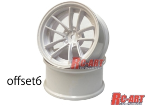 RC ART SSR REINER type10S WHEEL offset 6 (shallow rim) white (2pcs)