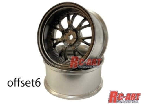 RC ART SSR Professor MS3 WHEEL offset 6 (deep rim) matte gunmetal(2pcs)