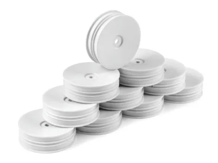 Hudy 1/10 Off-Road Wheel 2WD - Front - Narrow - White (10)