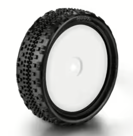 Hudy 1/10 Off-Road Pre-Glued Tire 2WD Front Carpet - 101 (2)