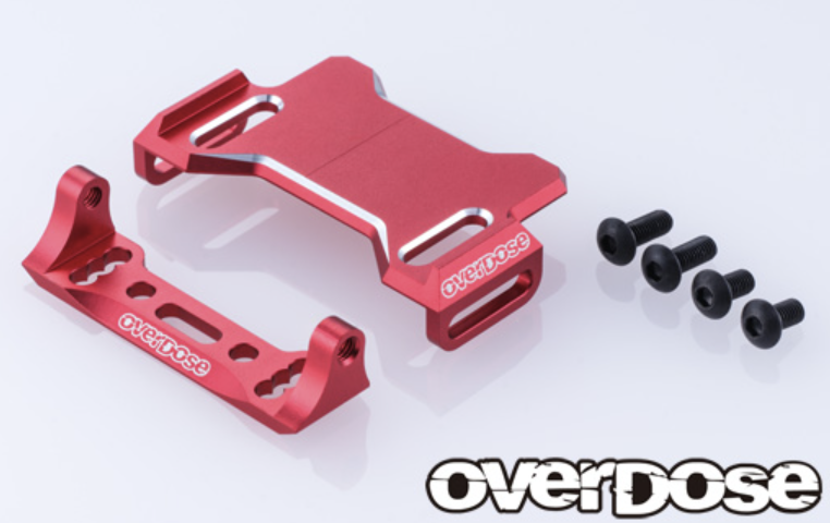 OVERDOSE JT Aluminum Rear ESC Mount Type-2 (For GALM Series/Red)