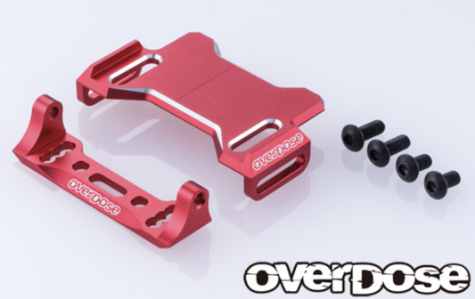 OVERDOSE JT Aluminum Rear ESC Mount Type-2 (For GALM Series/Red)