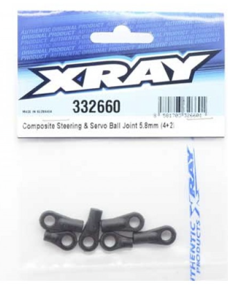 Xray COMPOSITE STEERING & SERVO BALL JOINT 5.8 MM (4+2)