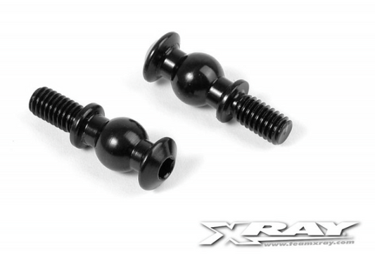 Xray Ball Stud 6.8mm with Backstop L=6mm - M4 - Nickel Coated (2)
