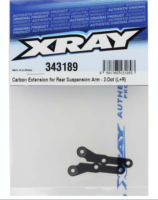XRAY Carbon Extension for Rear Suspension Arm - 2 Dots (L+R)
