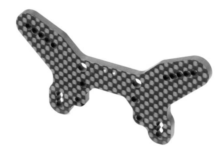 XRAY Carbon Shock Tower For HS Bulkhead For Wing- 2-Dots - Front