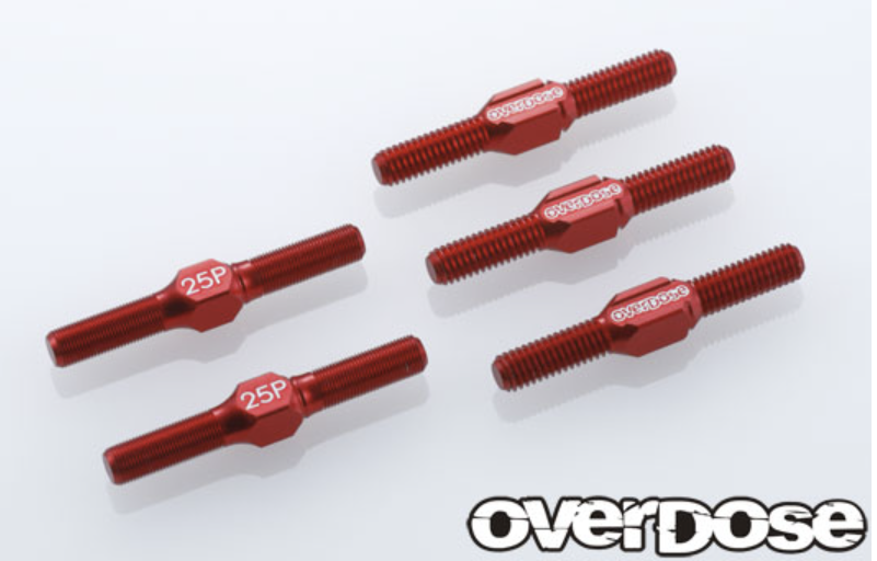 OVERDOSE Aluminum Turnbuckle Set (For GALM/Red)