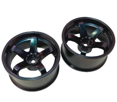 Topline N Model Ver III 5 Spoke Concave Wheels (Maziora) Purple/Green Iridescent (2)