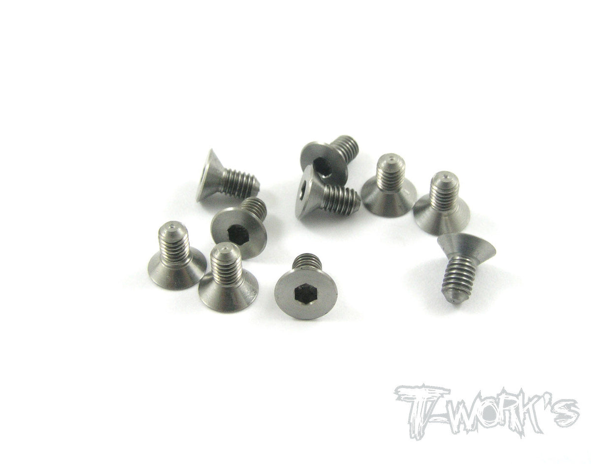Tworks 3mm x 6mm Titanium Hex Countersink Screw