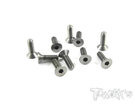Tworks 3mm x 10mm Titanium Hex Countersink Screw