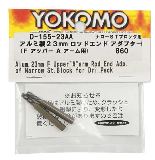 Yokomo Alum.F.Upper.Rod end Adp.(23mm)