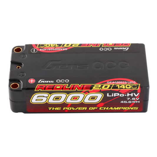 Gens ace Redline 2.0 Series Shorty 6000mAh 2S2P 7.6V 140C HardCase