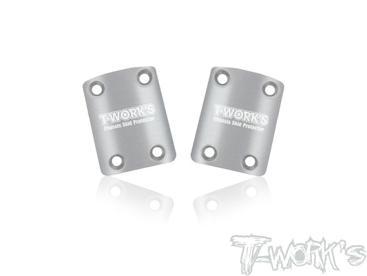 T-Work's Stainless Steel Rear Chassis Skid Protector ( Kyosho MP11 ) 2pcs.