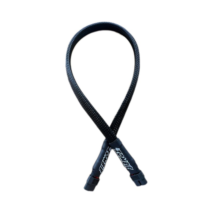 Team Zombie XT60, XT60 500mm 10awg power supply cable half wrap ( FULL BLACK )
