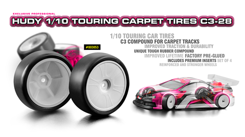 HUDY 1/10 Touring Carpet Tire C3-28 (4)