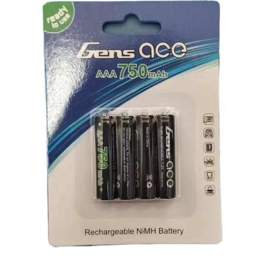 Gens Ace 750mAh 1.2V Ni-MH AAA Rechargeable Battery