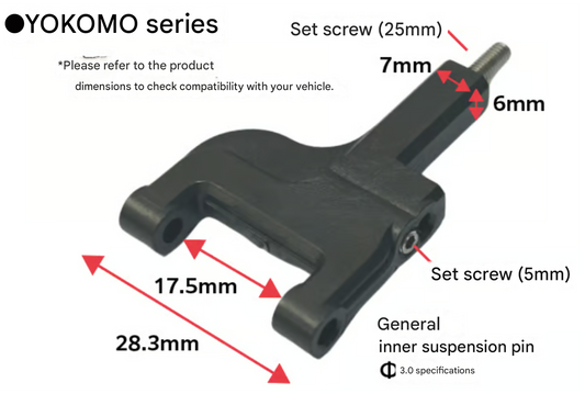 FRONT LOWER ARM FOR YOKOMO (brass sleeve type) AST