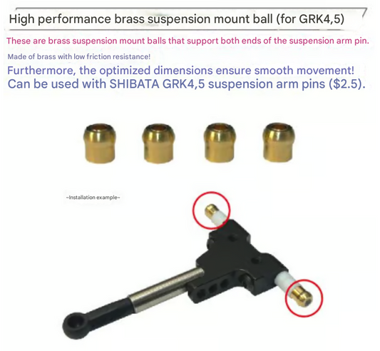High Performance brass suspension mount ball(for GRK4,5)